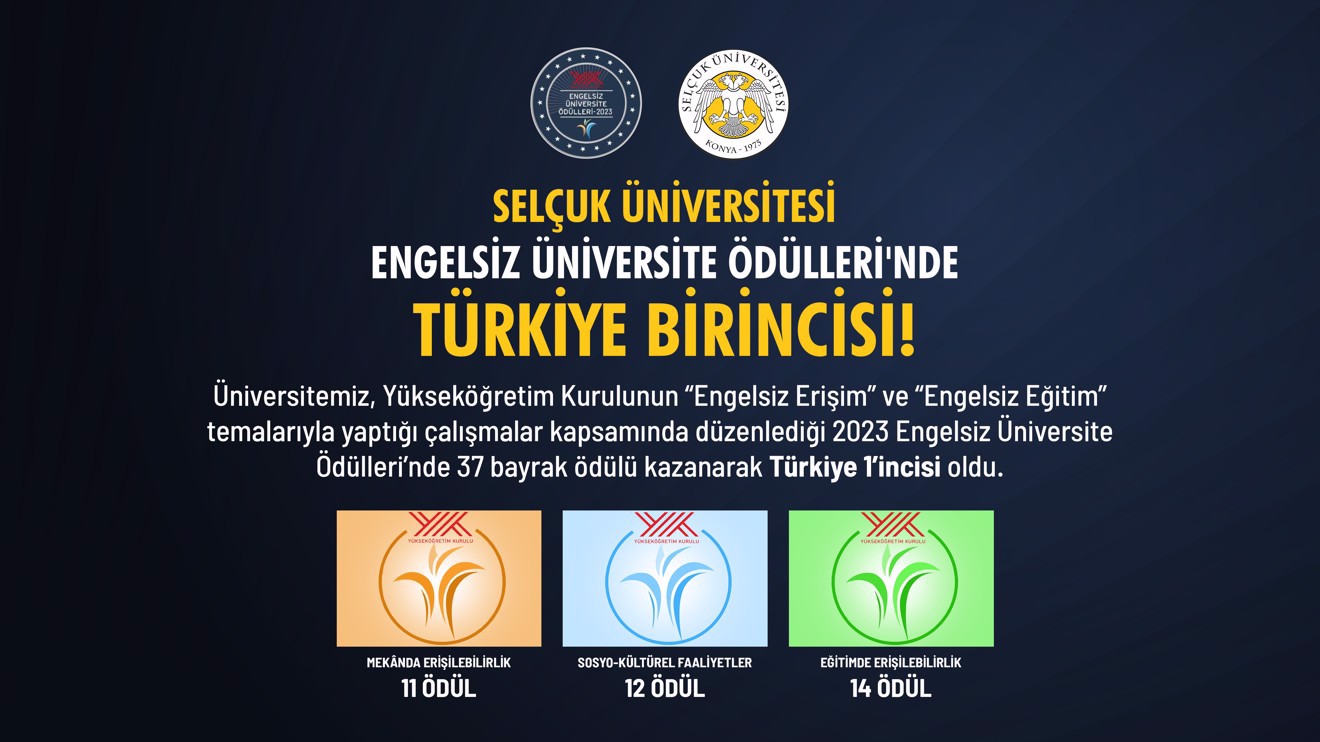Selçuk Üniversitesi, ‘Engelsiz Üniversite Ödülleri’nde birincilik ödülü aldı